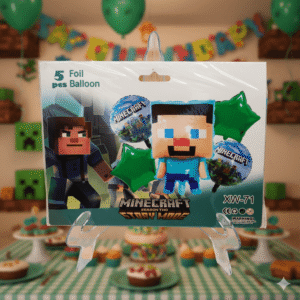 Set globos metálicos de Minecraft