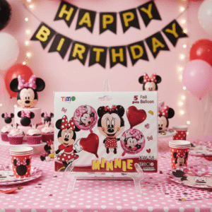 Globos-Personaje-5-Piezas-Set-de-globos-metálicos-de-MinnieSet-de-globo-metálicos-de-Minnie